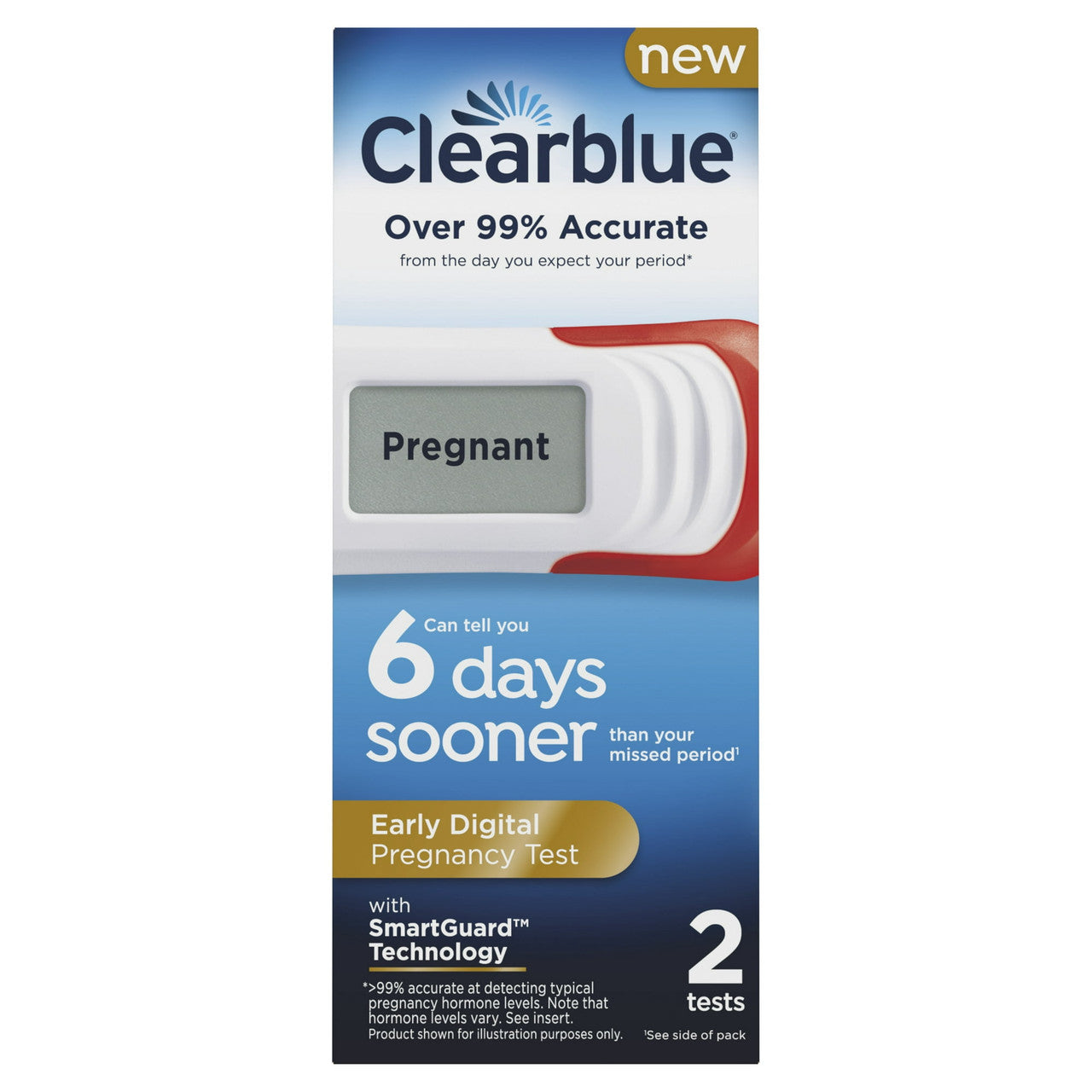Clearblue Early Digital Pregnancy Test, 2 Ea