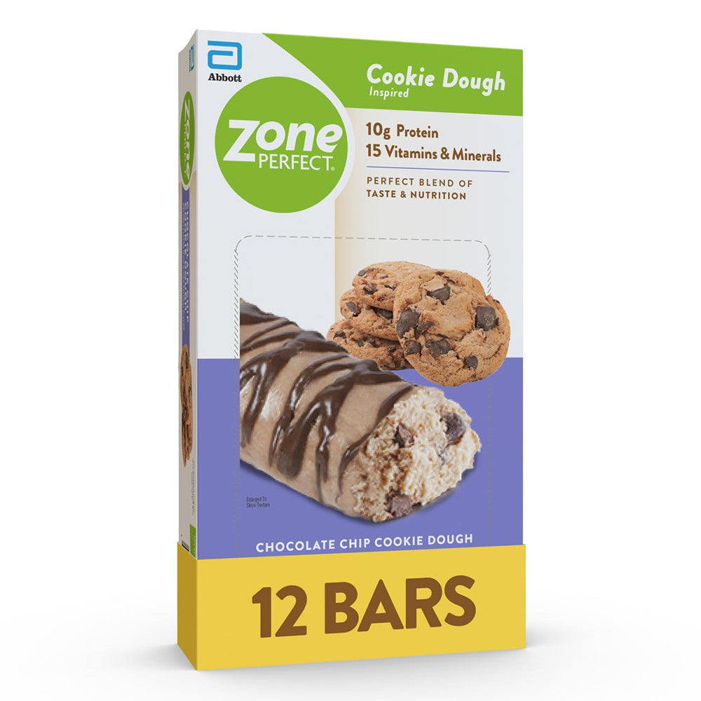 Zone Perfect Nutrition 45 Gm Bars, Choclate Chip Cookie Dough, 12 Ea