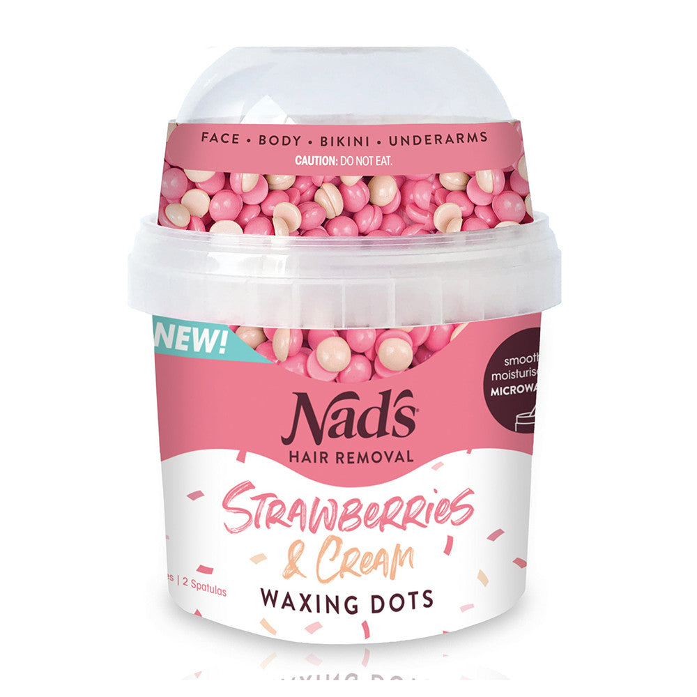 Nads Hair Removal Strawberries Cream Waxing Dots, 7 Oz