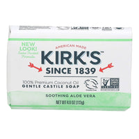 Kirk's Natural Original Coco Castile with Aloe Vera Bar Soap, 4 Oz/3 Ea