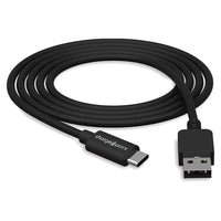 Chargeworx 3 Inch Usb C to Usb A Sync and Charge Cable, Black, 1 Ea