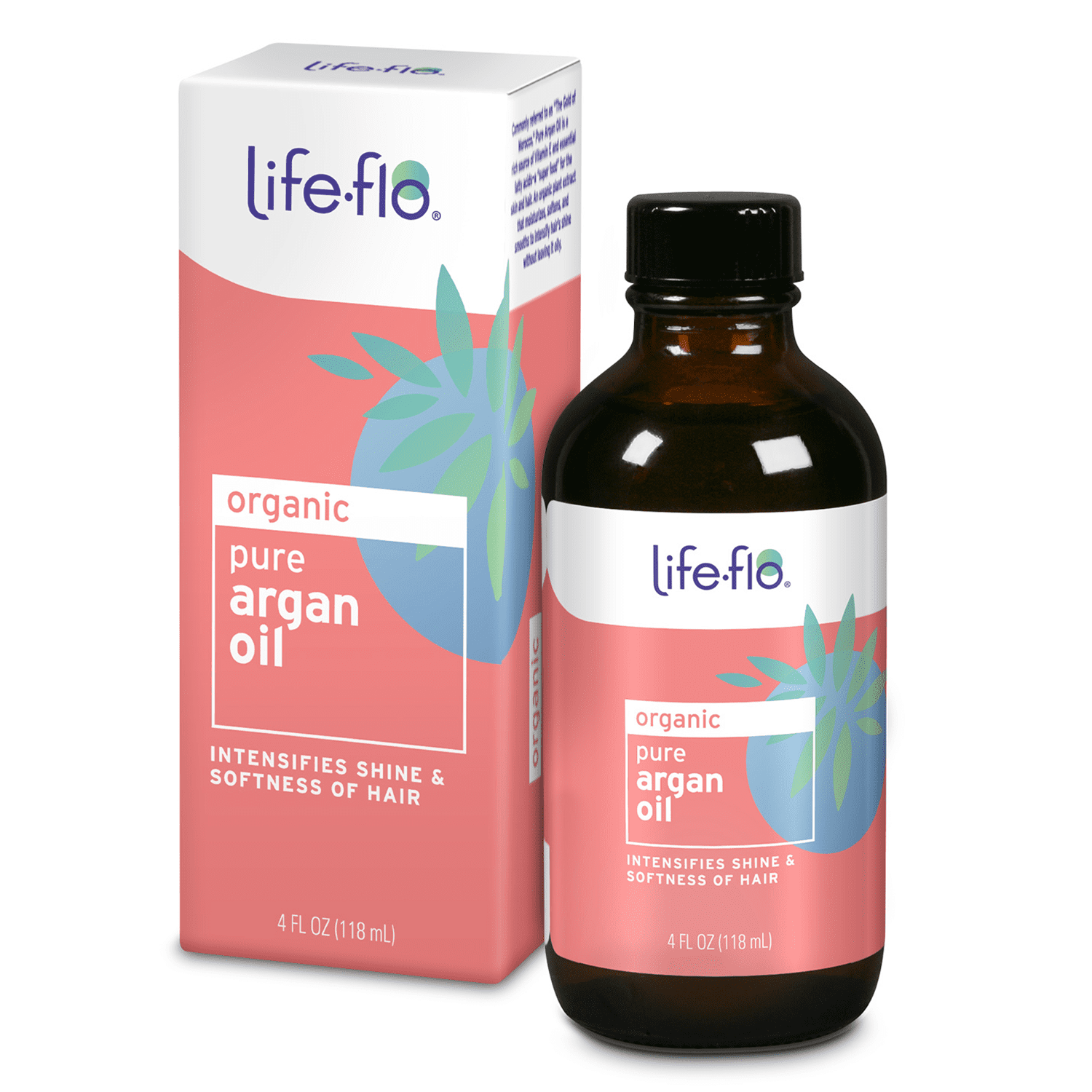 Life flo Cold Pressed Organic Pure Argan Oil, 4 Oz