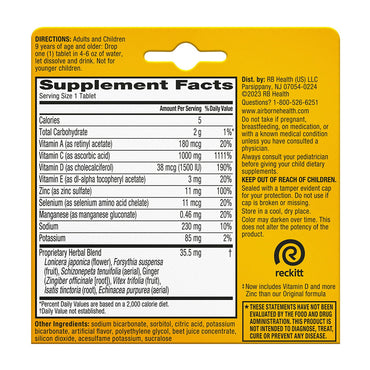 Airborne Immune Support Supplement With Herbs, Vitamins And Minerals, Very Berry - 10 Ea