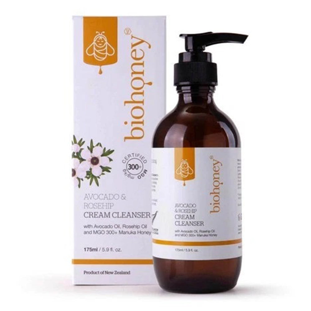 Bio Honey Avocado and Rosehip Cream Cleanser with Avocado Oil Support Revitalize the Skin 5.9Oz (175ml)