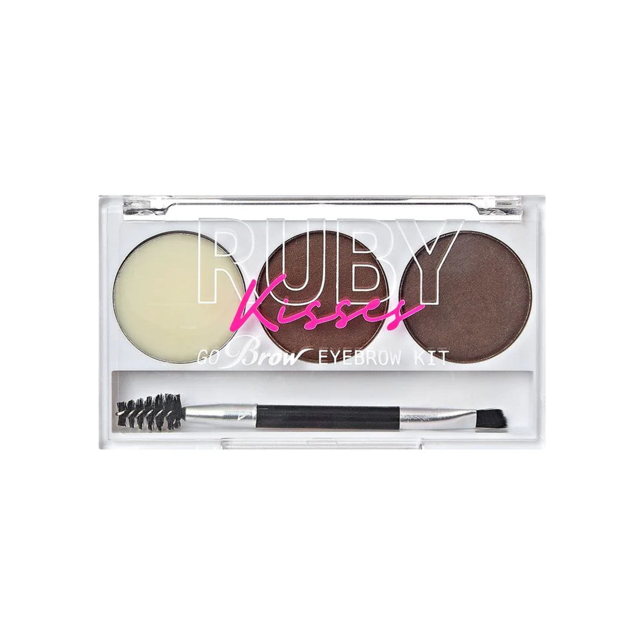 Ruby Kisses GoBrow Eyebrow Kit (RBKT01 - Black Dark Brown), 1Ea