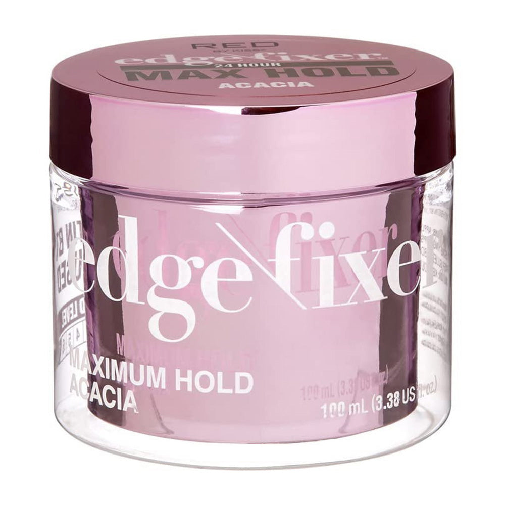 Kiss Red Edge Fixer 24Hr Max Hold Hair Gel Acacia for Sleek and Defined Styles 3.38Oz (100ml)