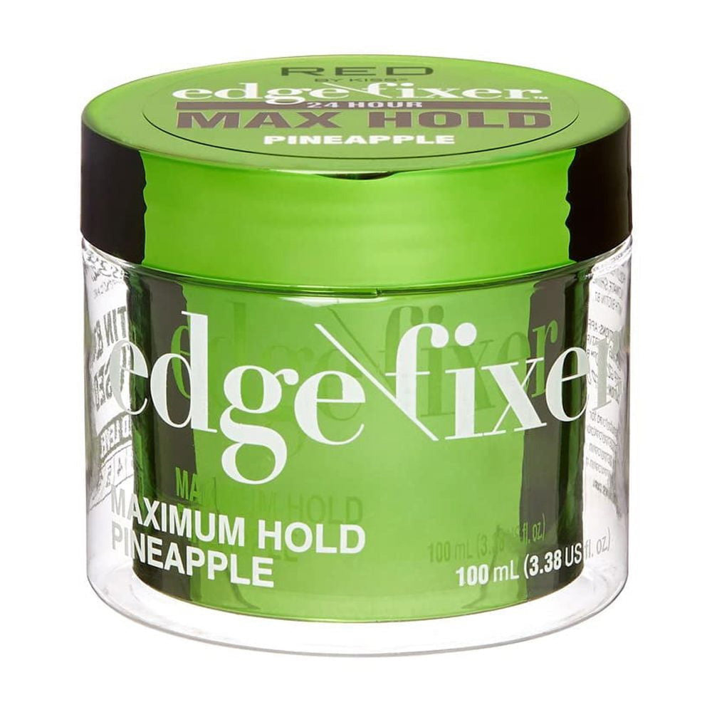 Kiss Red Edge Fixer 24Hr Max Hold Hair Gel Pineapple for Sleek and Lasting Styles 3.38Oz (100ml)