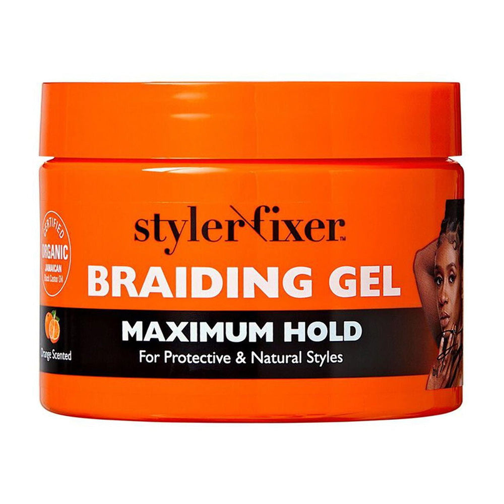 Kiss Red Styler Fixer Hair Braiding Gel Maximum Hold for Long Lasting Protective Styles 6Oz (177ml)