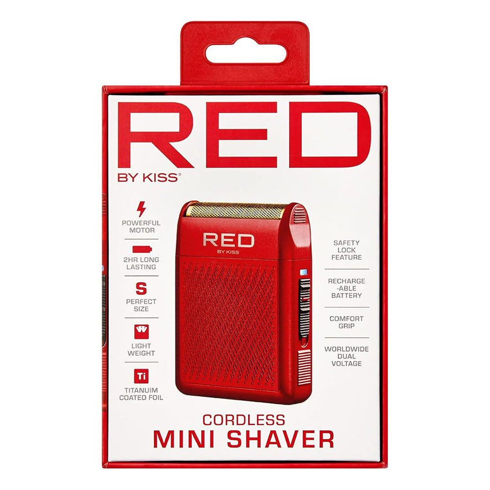 Kiss Red Mini Shaver Cordless Dark Gray for Quick Smooth and Convenient Shaving 1Ea