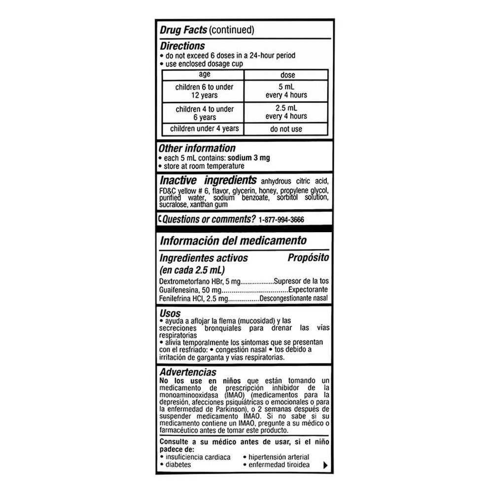Tukol Children Cough and Congestion Relief Syrup with Honey, 4 Oz