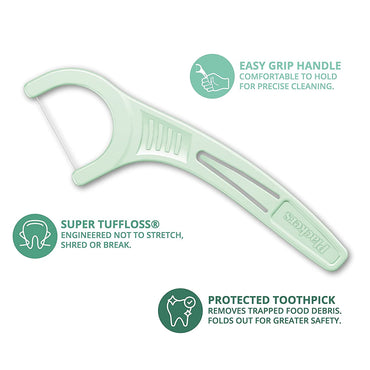 Plackers Micro Mint Dental Flossers, Freshens Breath - 90 Ea