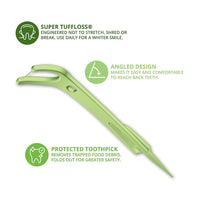 Plackers Back Teeth Micro Dental Flossers with Delicious Mint Flavor, 75 Ea