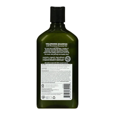 Avalon Organics Shampoo Volumizing Rosemary, 11 oz