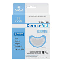 Coco Honey Natural Derma Aid Cordiform Hydrocolloid Patch for Skin Blemishes, 10 Ea