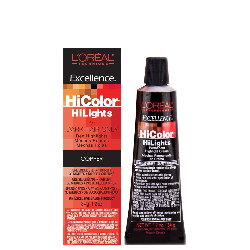 Loreal Excel Hair Hicolor Hilights Copper, 1.2 Oz