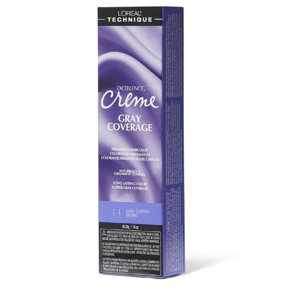Loreal Excel Creme Color #4.4 Dark Copper Brown, 1.74 oz