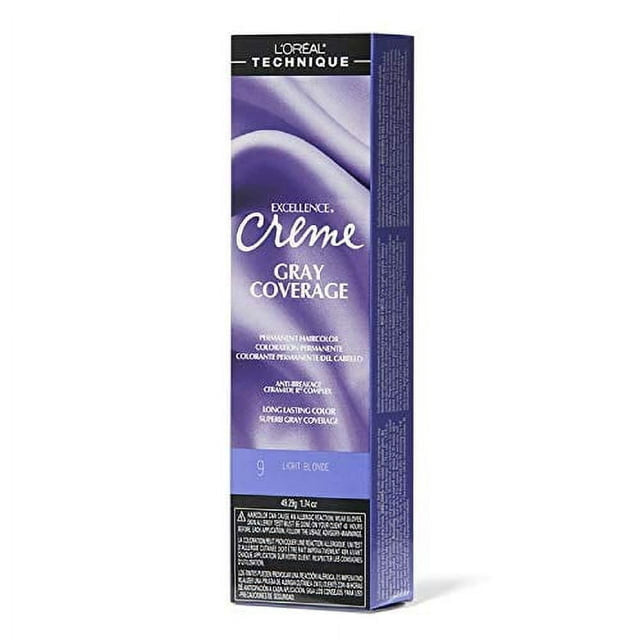 Loreal Excel Creme Hair Color # 9 Light Blonde, 1.74 Oz