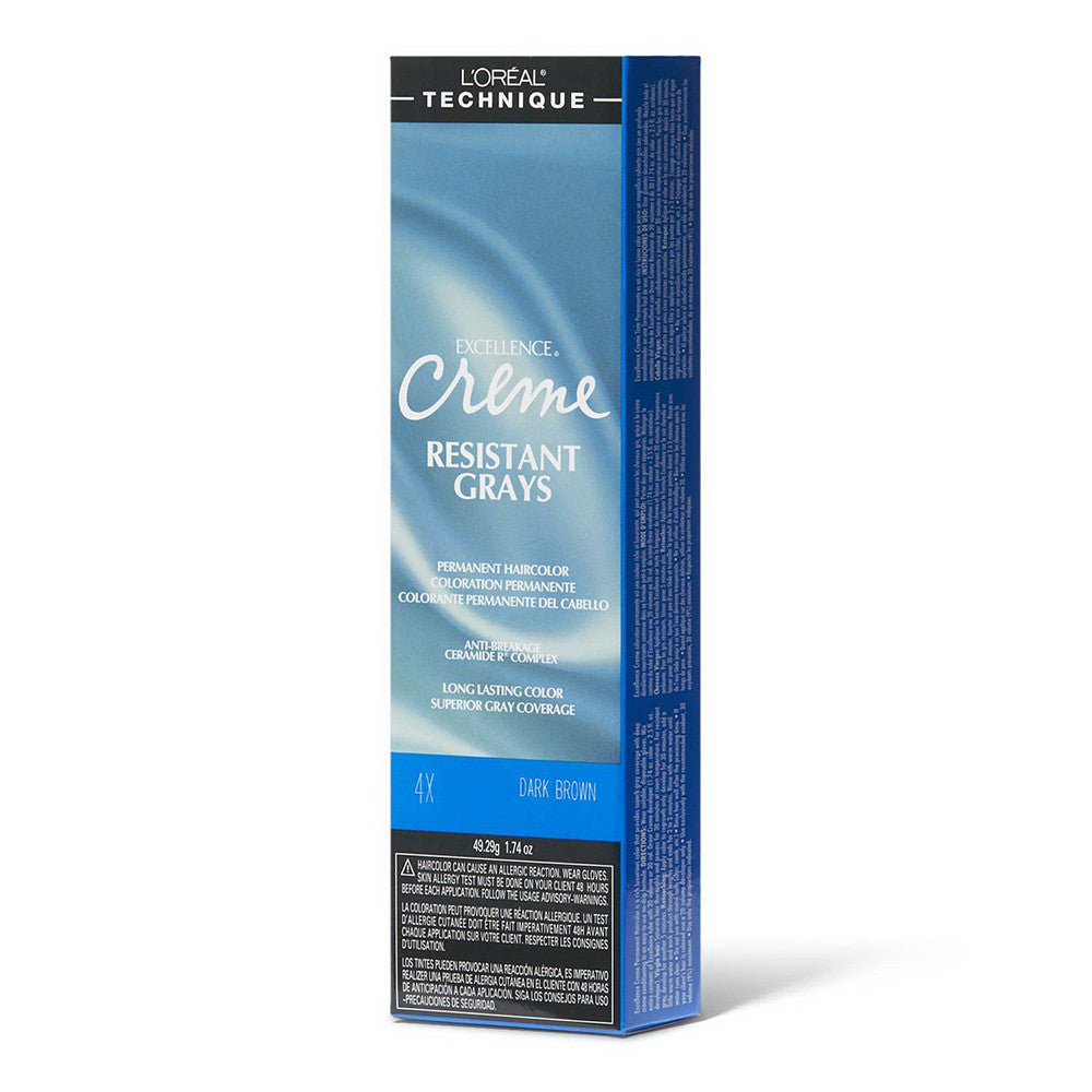 Loreal Excellence Creme Resistant Grays, Dark Brown, 1.74 Oz