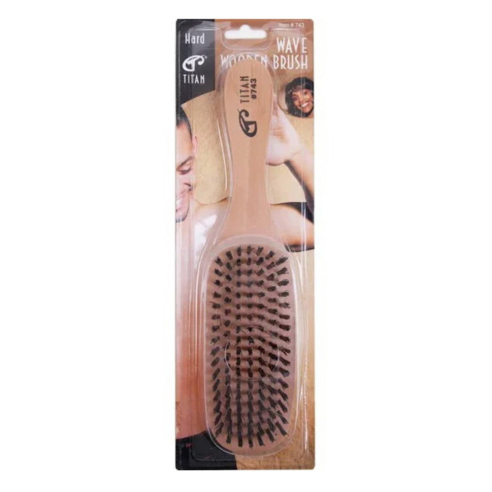 Titan Hard Bristle Narrow Wooden Handled Brush 1Ea