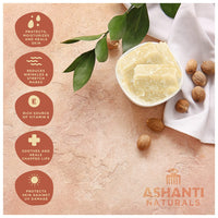 Ashanti Naturals Chunky White Hair Treatments Shea Butter Body Butter, Fragrance Free, 10 Oz