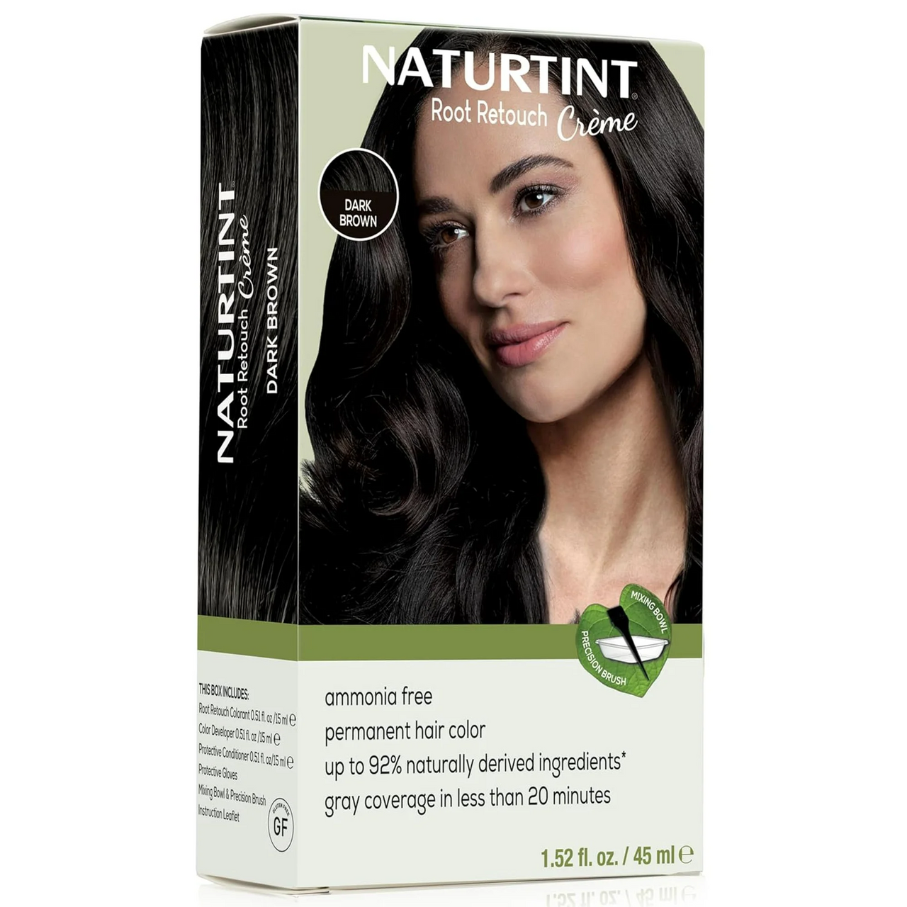 Naturtint Root Retouch Creme 3N Dark Brown Hair Color Kit, 1.52 Oz
