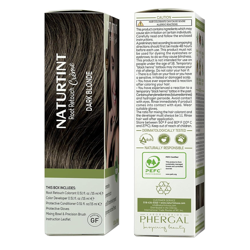 Naturtint Root Retouch Creme 6N Dark Brown Hair Color Kit, 1.52 Oz