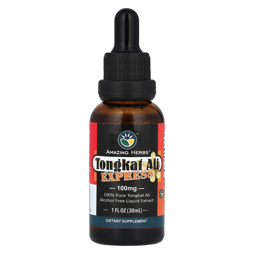 Amazing Herbs Tongkat Ali Express Liquid Extract Healthy Hormone Support Formula 1Oz (30ml)