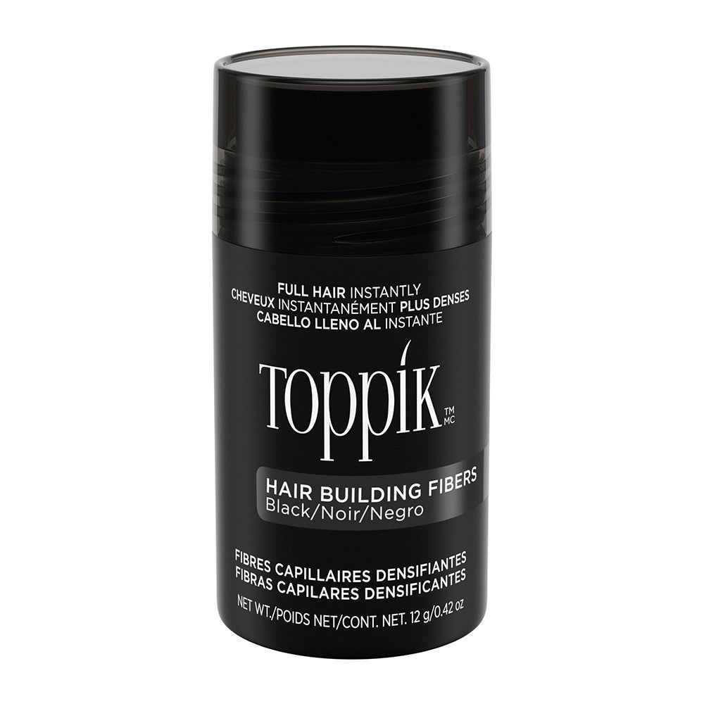 Toppik Hair Building Natural Keratin Fibers, Black, 0.42 Oz