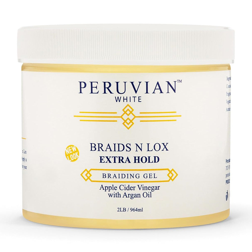 Peruvian White Braids N Lox Professional Braiding Gel with Strong Hold and Superior Grip 32Oz (946ml)