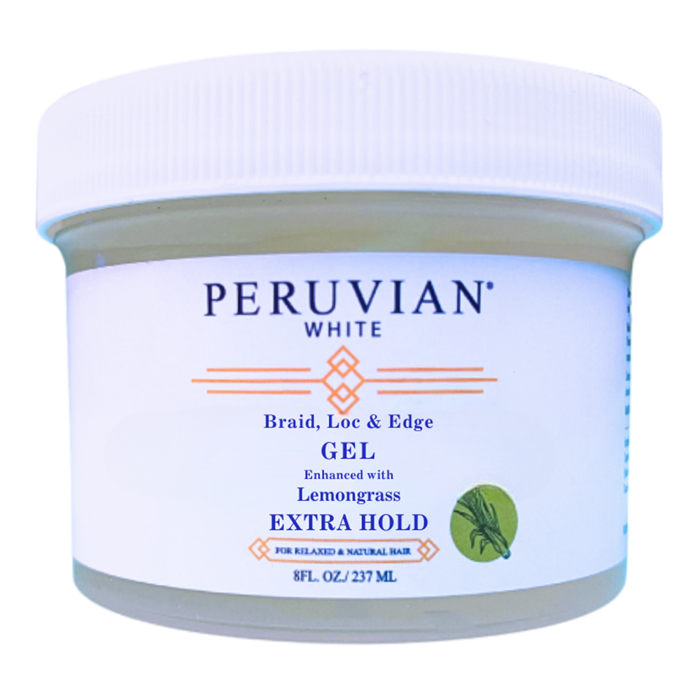Peruvian White Braids N Lox Braiding Gel Lemon Grass 8Oz (237ml)