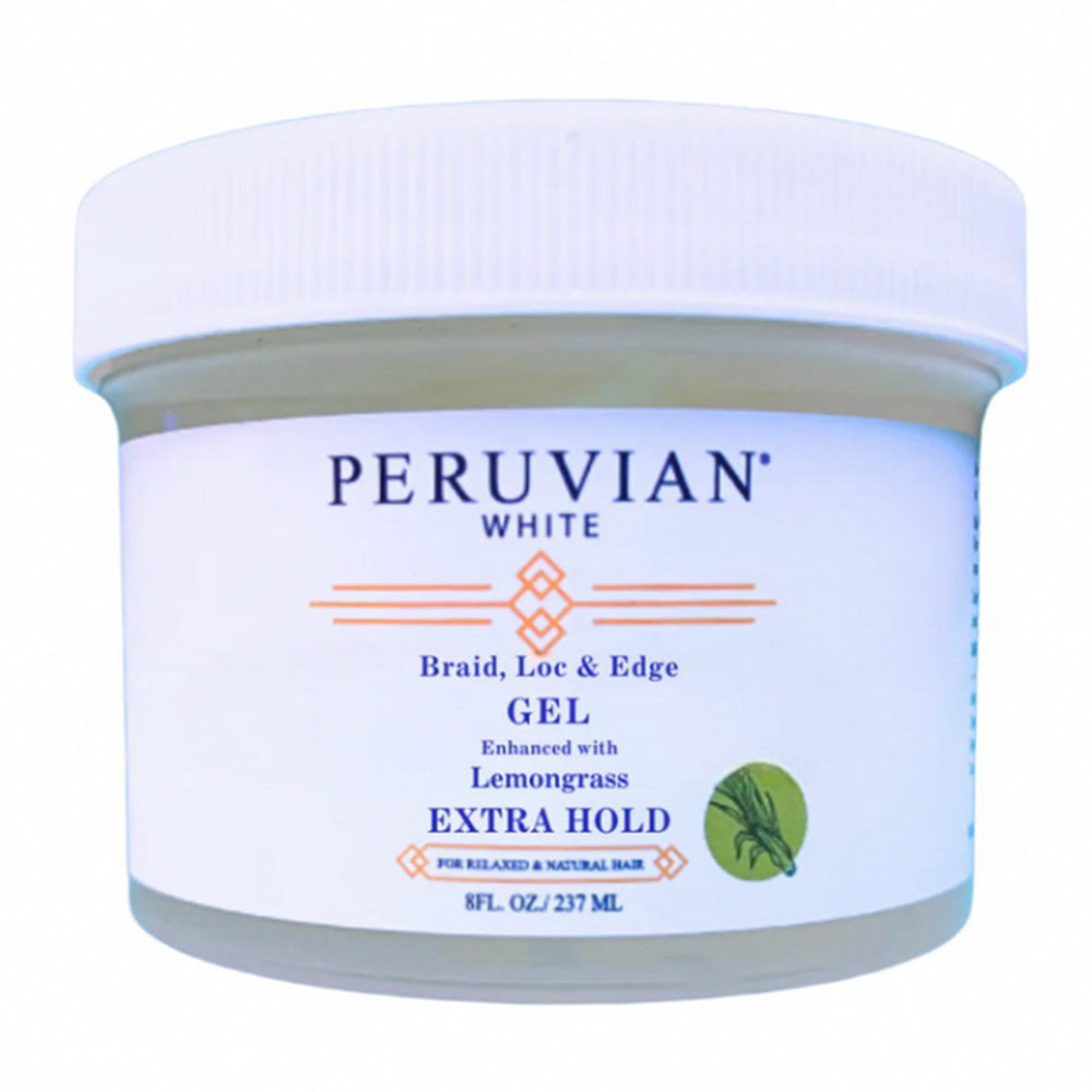 Peruvian White Lemongrass Braid Loc and Edge Hair Gel 8Oz (237ml)
