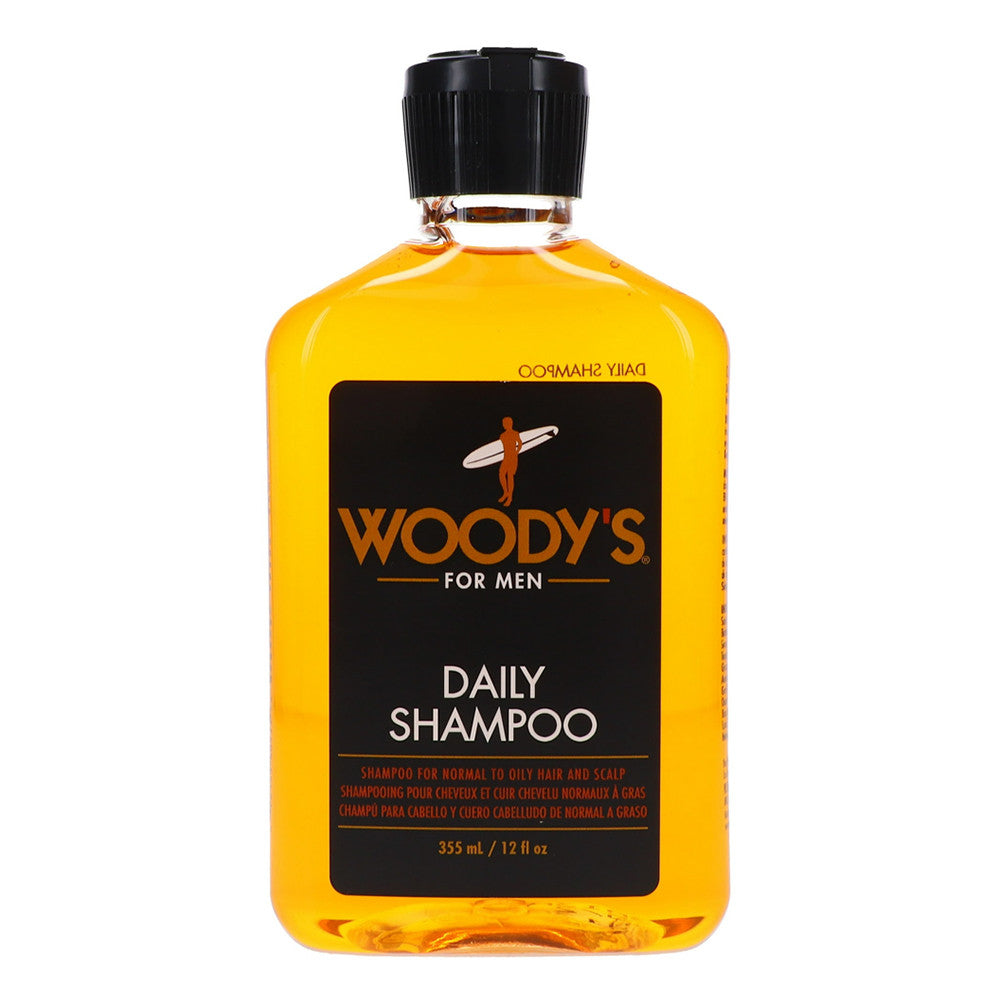 Woodys For Men Daily Shampoo for all Hair Types, 12 Oz