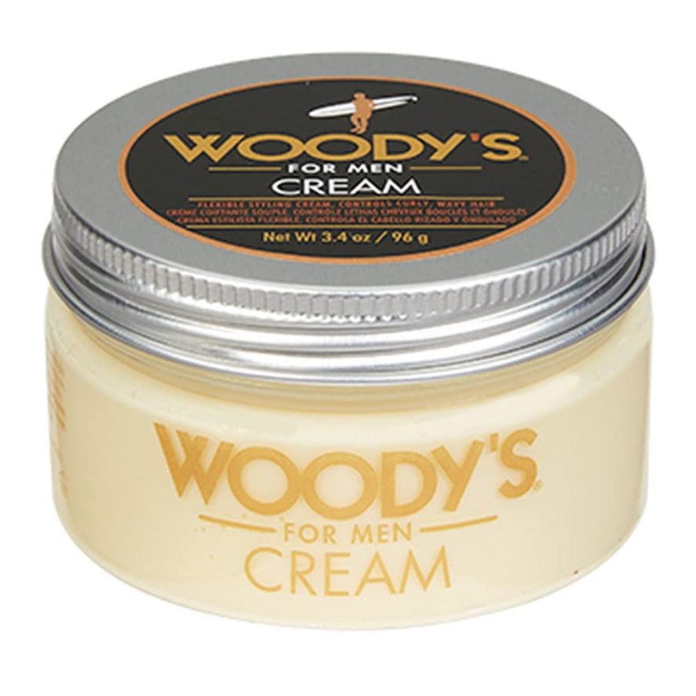 Woodys Hair Styling Cream for Men Flexible Hold and Natural Finish 3.4Oz (96g)