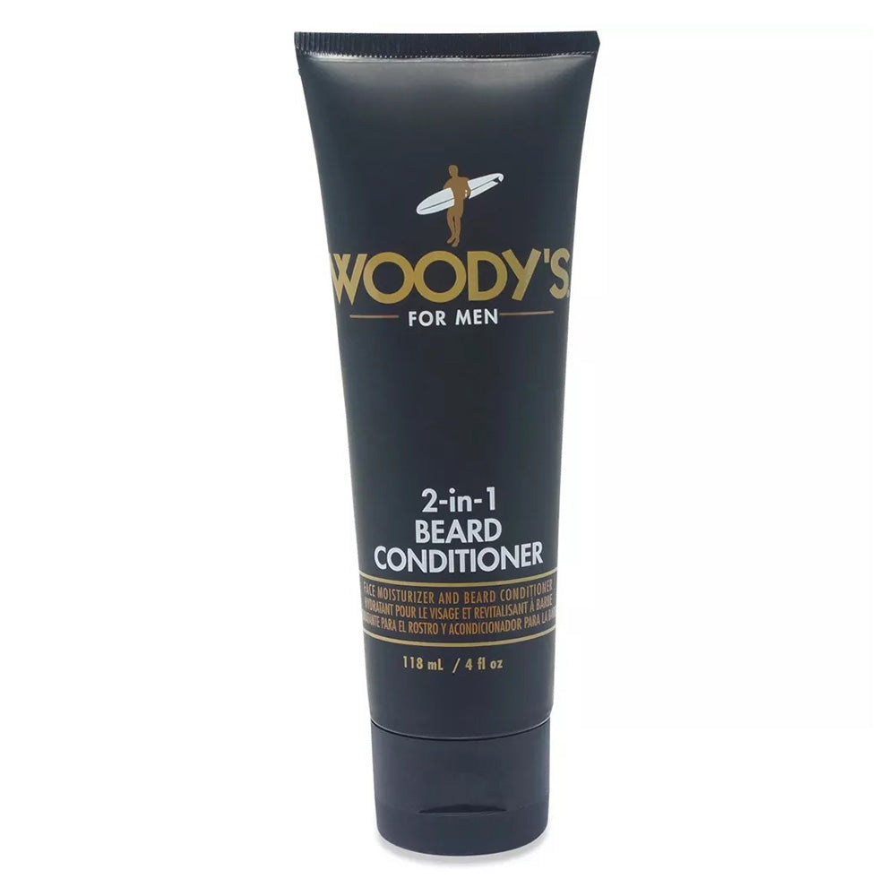 Woodys 2 in 1 Beard Conditioner for Men Softens and Conditions Beard and Skin 4Oz (118ml)