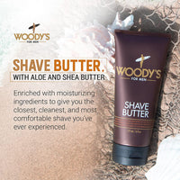 Woodys for Men Shave Butter, 6 Oz