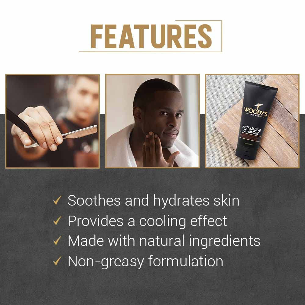 Woodys for Men Aftershave Comfort Cooling Gel, 5 Oz