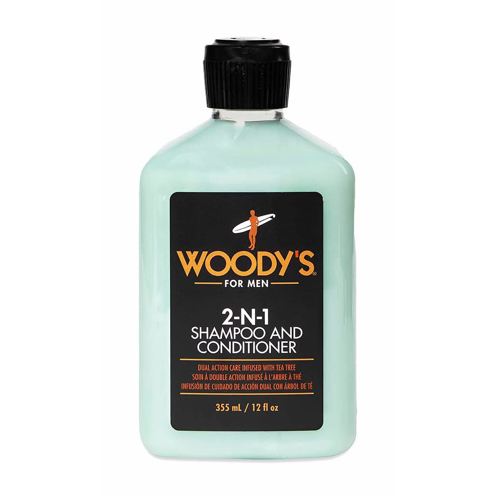 Woodys for Men 2 in 1 Thickening Shampoo and Conditioner, 12 Oz