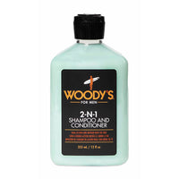 Woodys for Men 2 in 1 Thickening Shampoo and Conditioner, 12 Oz