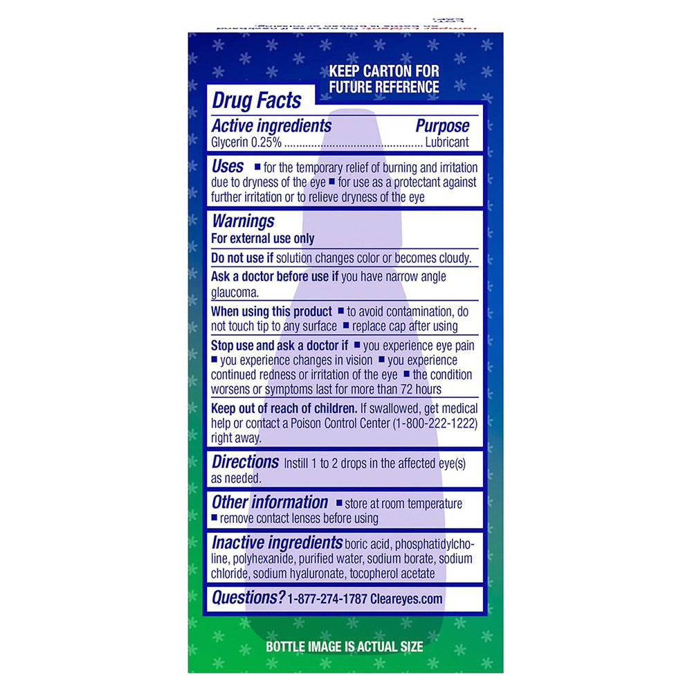 Clear Eyes Dry and Itchy Eye Relief Eye Drops, 0.5 Oz