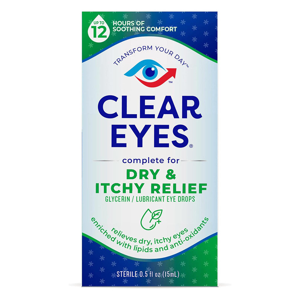 Clear Eyes Dry and Itchy Eye Relief Eye Drops, 0.5 Oz