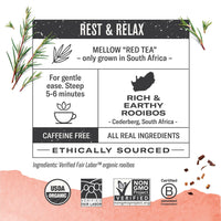 Numi Organic Red Mellow Bush Rooibos Tea, Caffeine Free - 18 Tea Bags