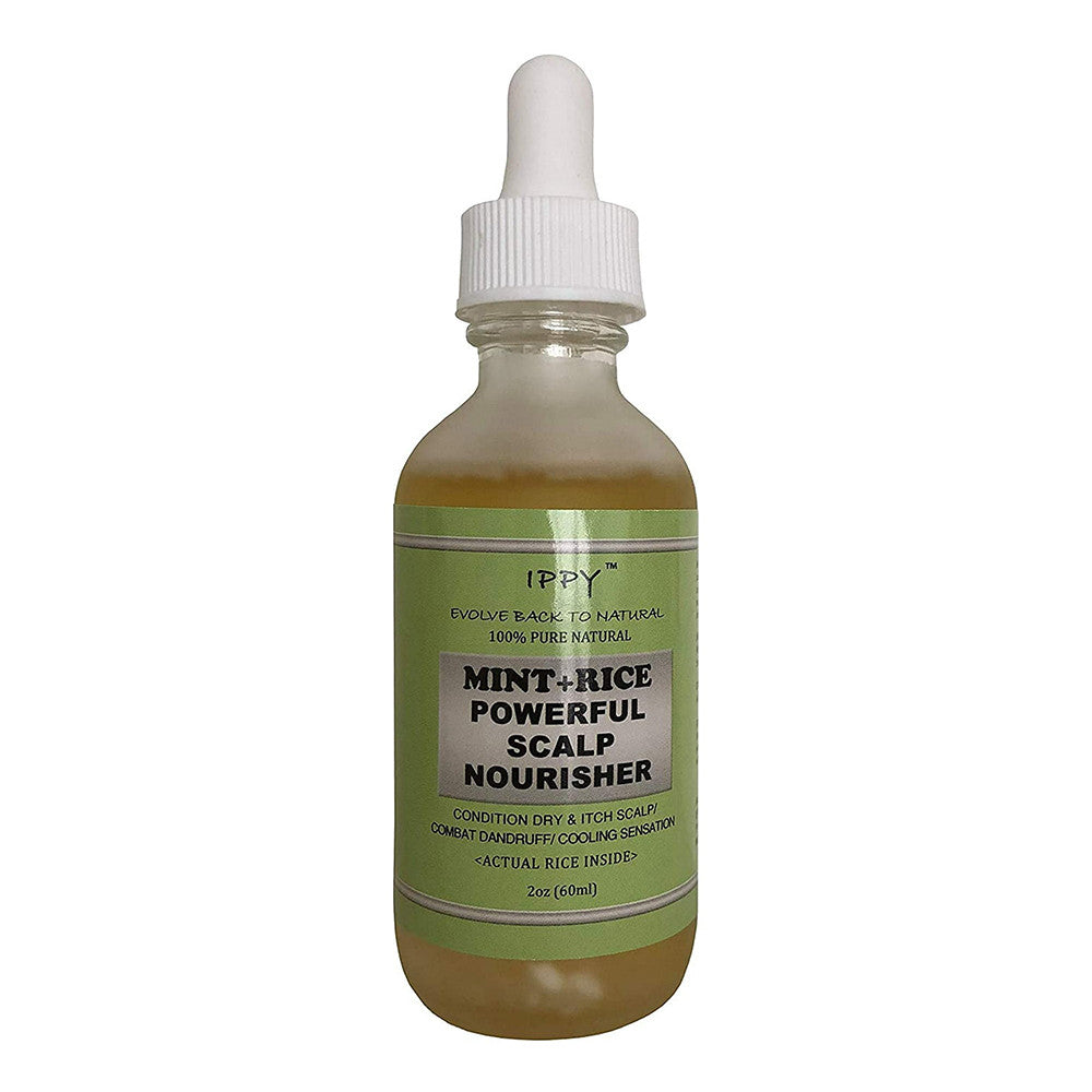 Ippy Powerful Scalp Nourisher, Mint And Rice Hair Growth Oil, 2 Oz