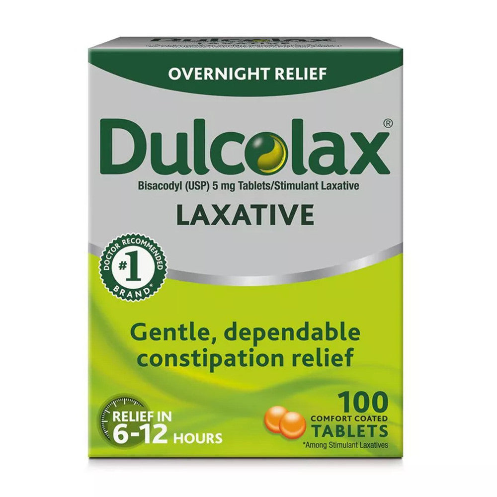 Dulcolax Laxative Over Night Relief Comfort Coating Tablets, 100 Ea