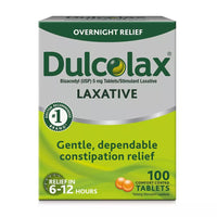 Dulcolax Laxative Over Night Relief Comfort Coating Tablets, 100 Ea