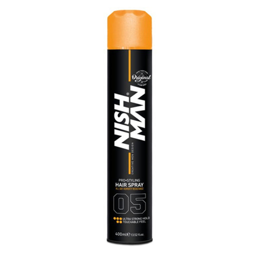 Nishman Original Pro Styling Hair Styling Spray 05 Ultra Strong Hold 13.52Oz (400ml)