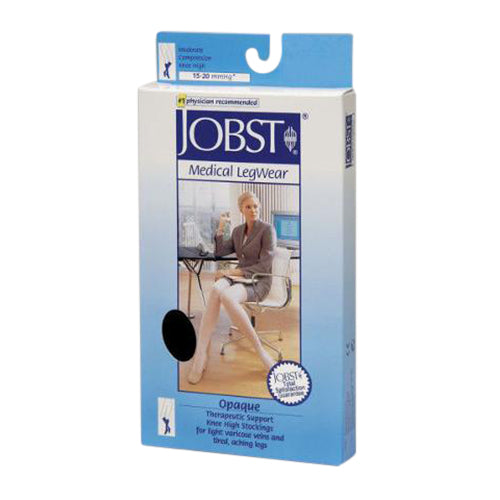 Jobst Stockings Opaque 15-20 Mm/Hg Compression Knee Highs Beige, Large - 1 Ea