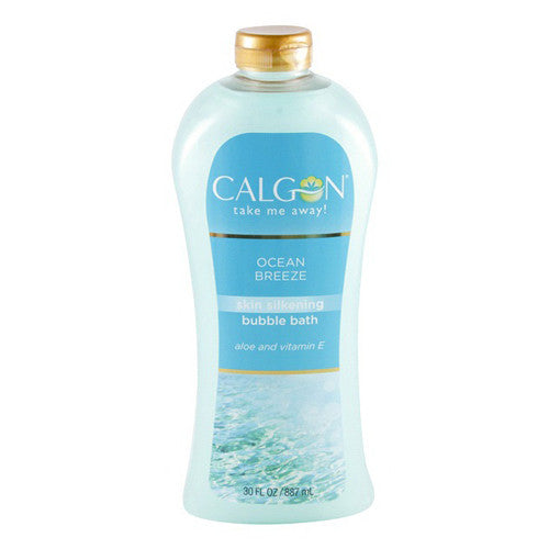 Calgon Skin Silkening Bubble Bath with Aloe & Vitamin E, Ocean Bath, 30 Oz