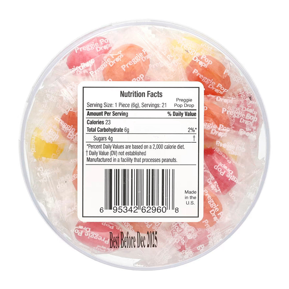 Three Lollies Preggie Pop Drops Assorted Sour Fruit Lozenges, 21 Ea