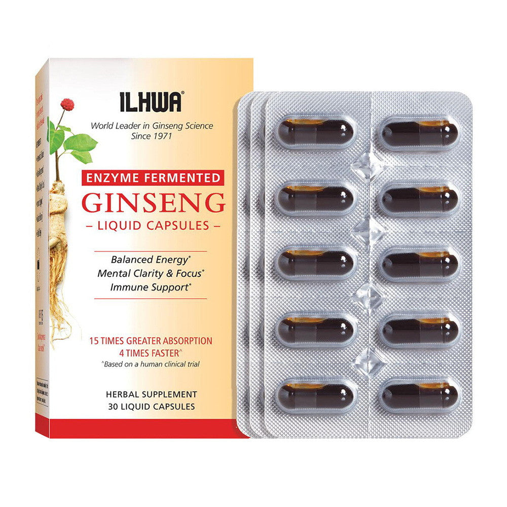 Ilhwa Enzyme Fermented Ginseng Liquid Capsules, 30 Ea