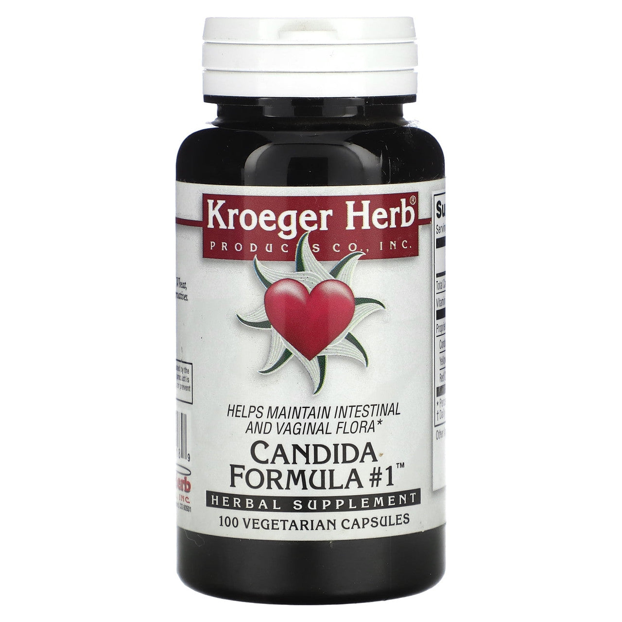 Kroeger Herbs Candida Formula 1 Vegetarian Capsules, 100 Ea